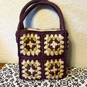 Handmade granny square purse
